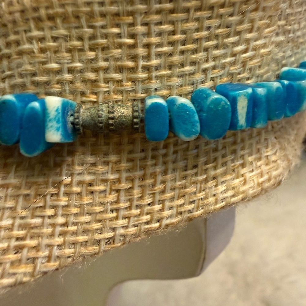 4 Piece Turquoise Blue Bead Necklace & Earring Set, Matching Bracelet and Ring - Picture 8 of 8